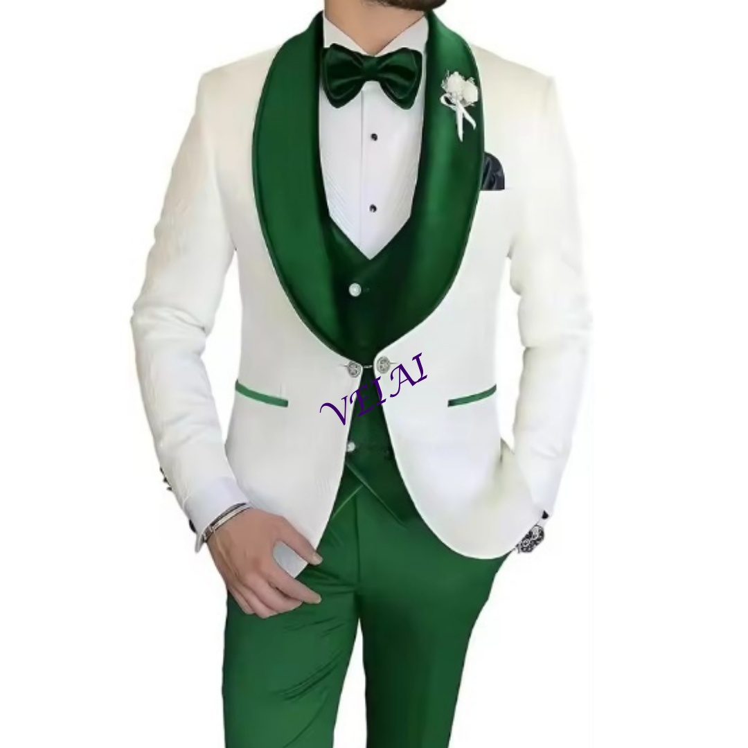 Men Formal Wear Combination - Customized Slim Fit 3 Piece Tuxedo