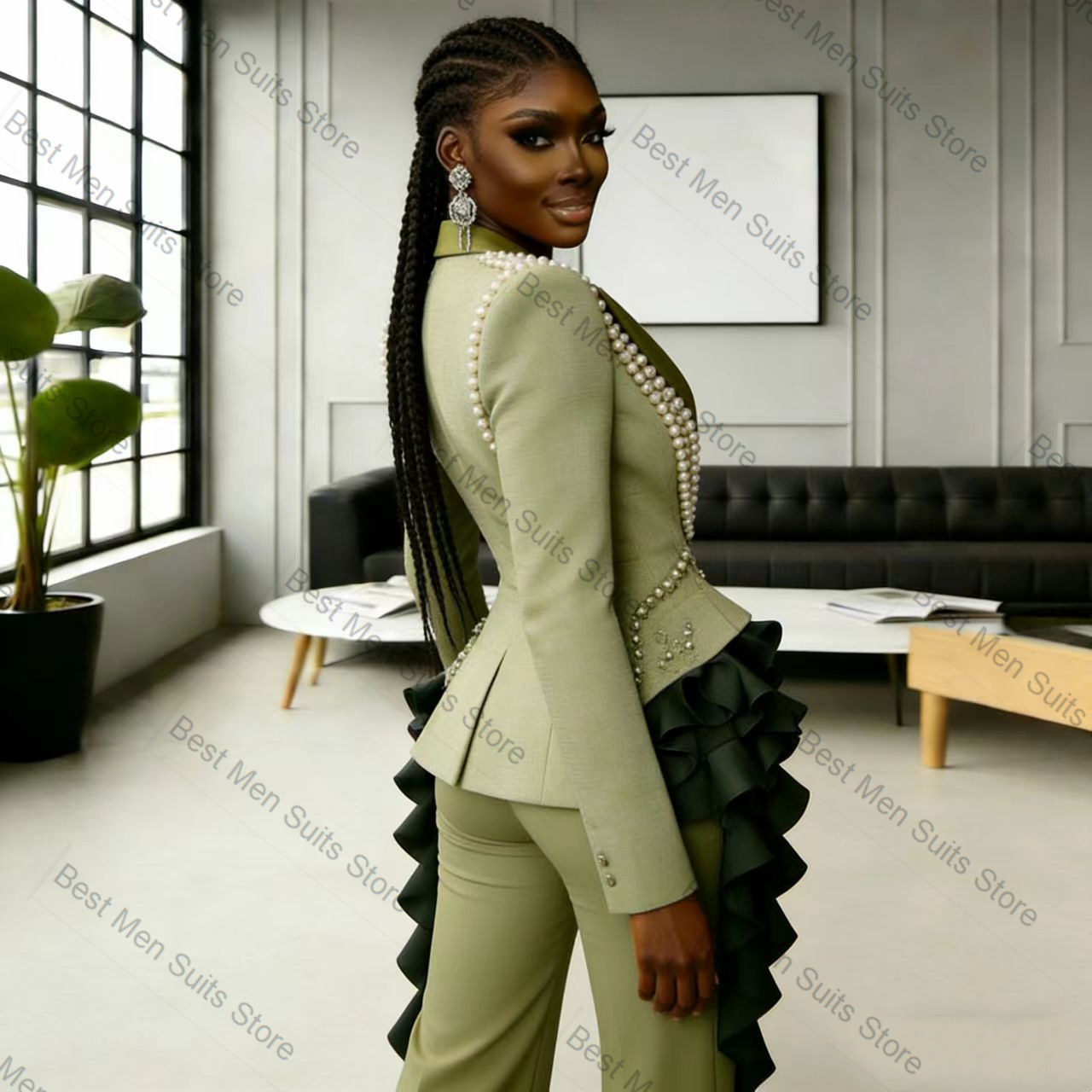 Pearls Green Women Suit Set 2  - огляд і ціна Men'S Formal Wear For Wedding Guest