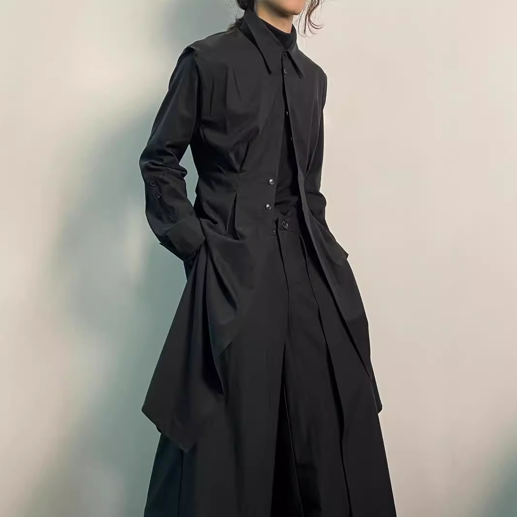 Y2K Gothic Trench Coat Men Dar - огляд і ціна Men'S Formal Wear Belt