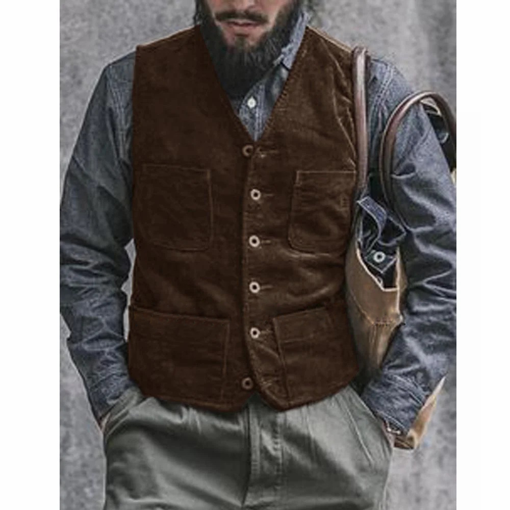 Corduroy Male Vest Suit for Me - огляд і ціна Men'S Gothic Formal Wear