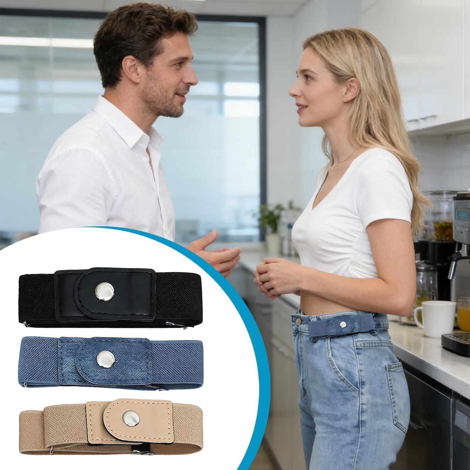 1 Pair No Buckle Belt Women El - огляд і ціна Men'S Formal Wear Belt