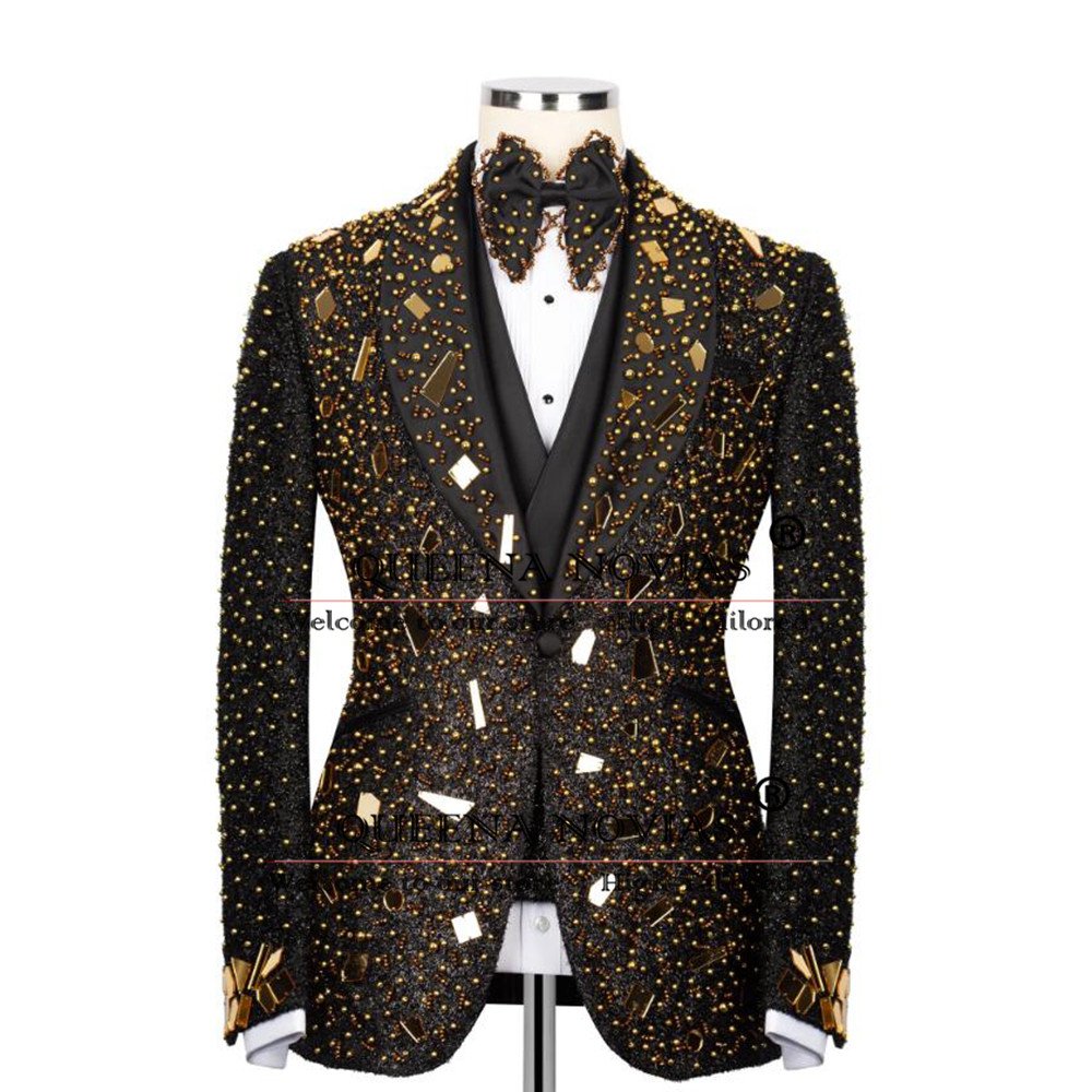 Sparkly Crystals Beading Suit  - огляд і ціна Men'S Formal Wear For Reception