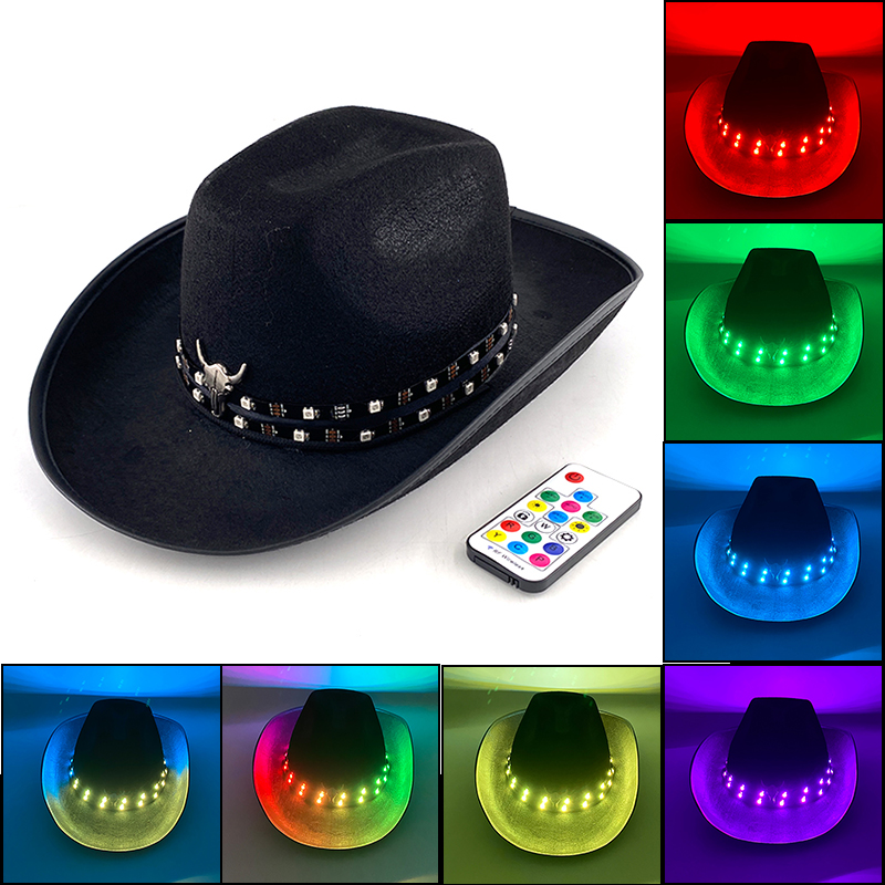 Remote Control LED Cowboy Hat  - огляд і ціна Men'S Formal Wear For Graduation