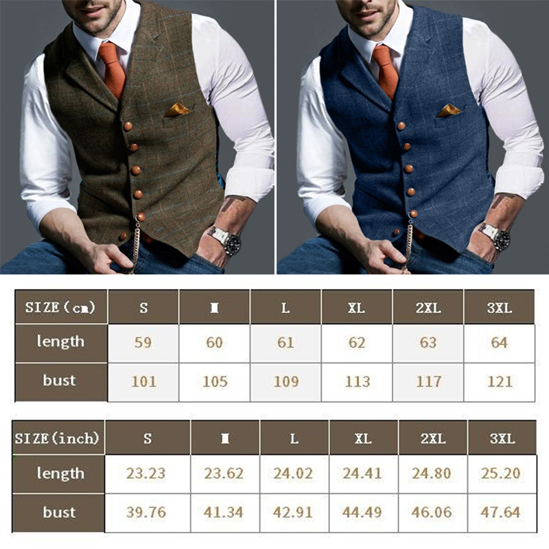 Fashion Men's Vests Lapel Twee - огляд і ціна Men Formal Wear Vest