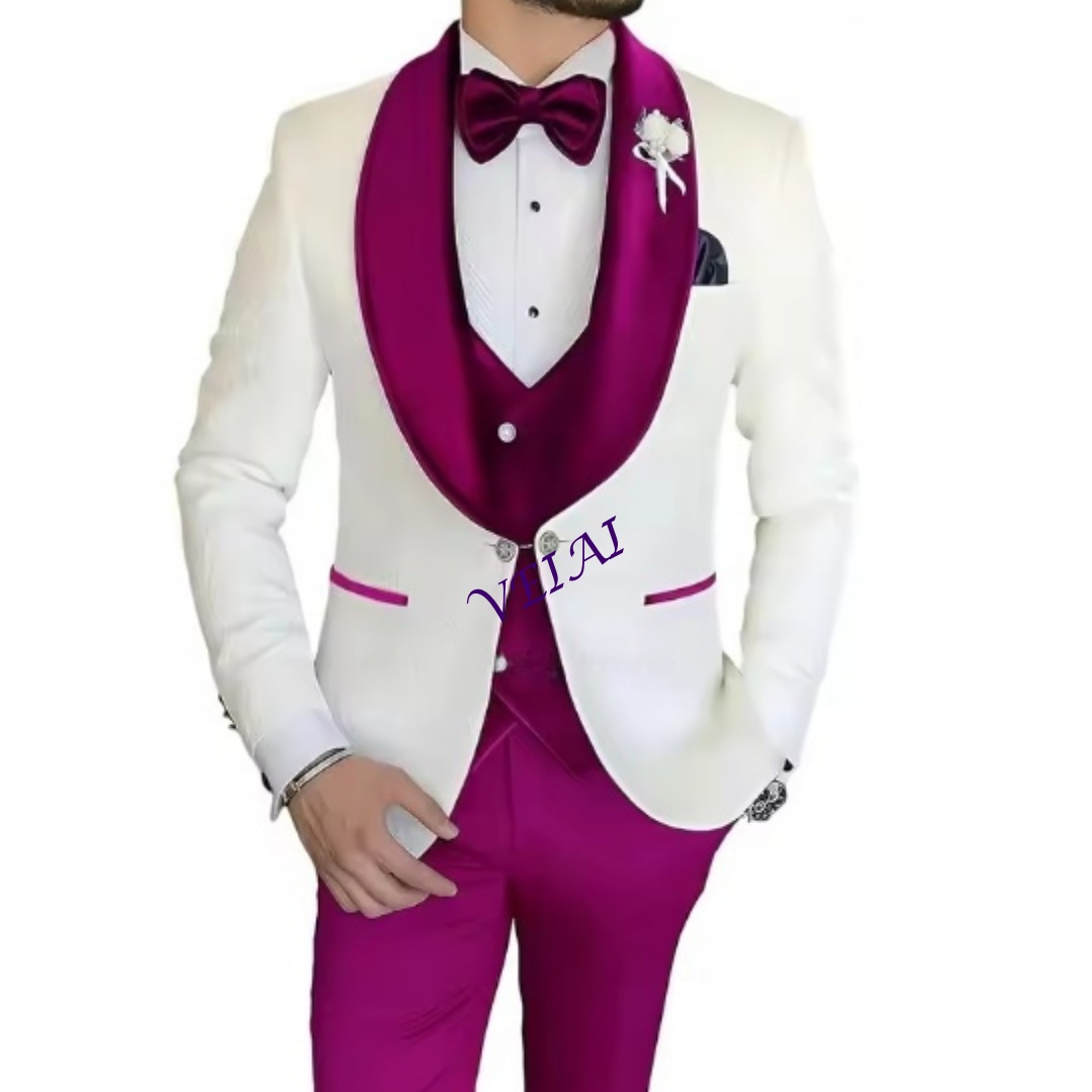 Customized Slim Fit 3 Piece Tu - огляд і ціна Men Formal Wear Combination