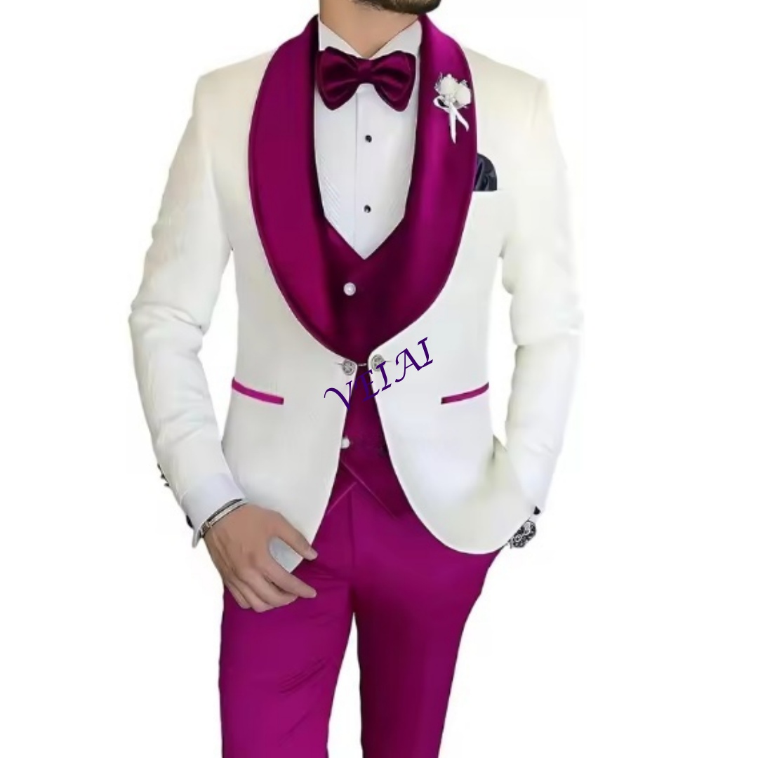 Customized Slim Fit 3 Piece Tu - огляд і ціна Men Formal Wear Combination