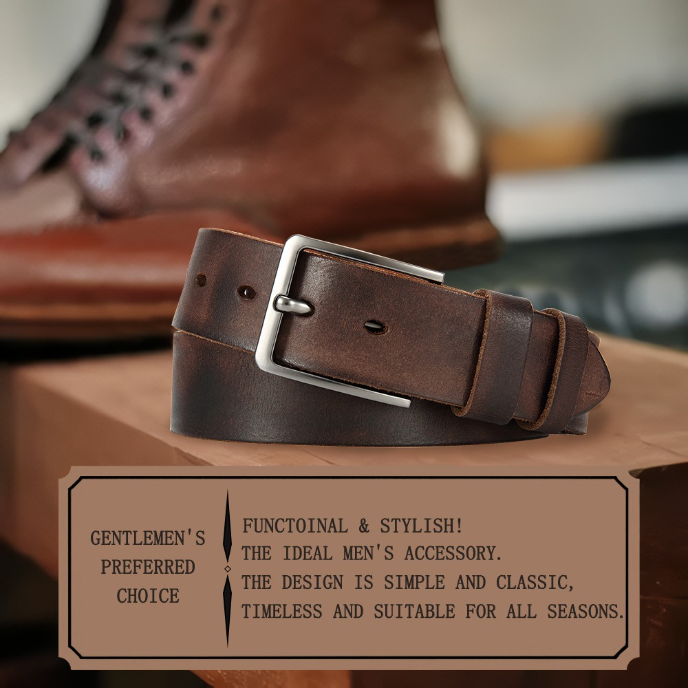Men's Pin Buckle Durable Genui - огляд і ціна Men'S Formal Wear Belt